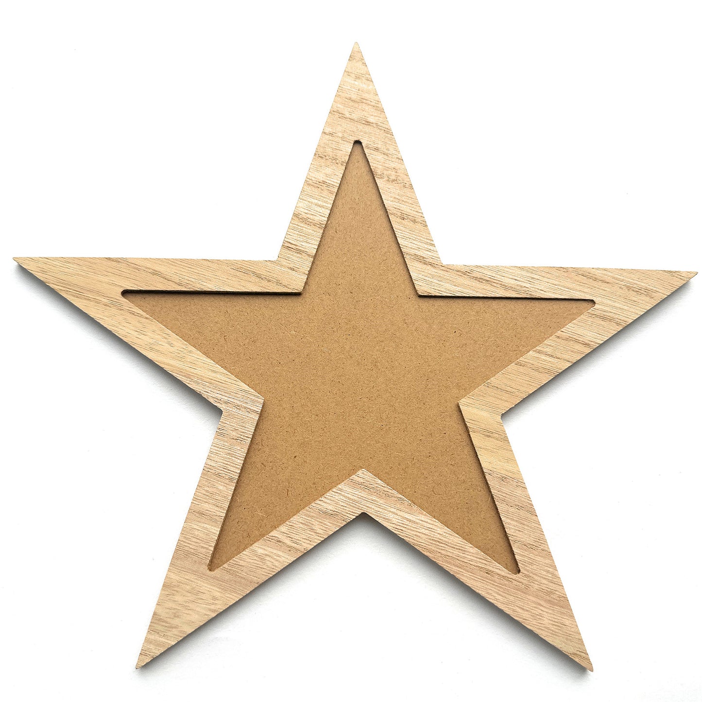 GiveMOJO 10'' x 10'' Star Shaped Wooden Photo Frame - Home Decorating Star Shape Craft Picture Frame